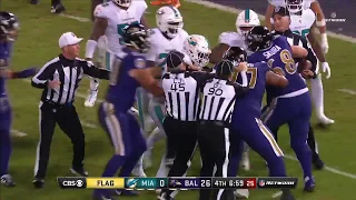 Ndamukong Suh Shoves Ryan Mallett Leading to Fight | Dolphins vs. Ravens | NFL