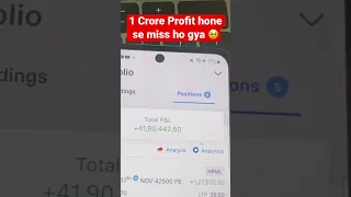 1 Crore Profit nahi ho paya | Bad day 🥲