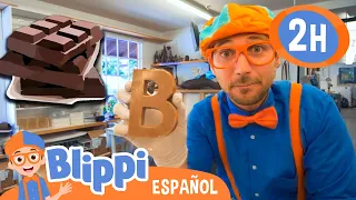 Blippi visita una fábrica de chocolates | Moonbug Kids Parque de Juegos