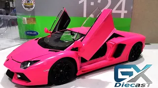 1/24 Welly Lamborghini Aventador LP700-4 (Pink Matt)