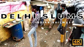 4K Indian Railways Through DELHI SLUMS To Rajasthan - Indian Railway Tour