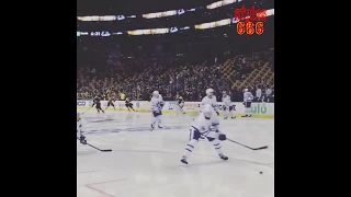 Boston Bruins vs Toronto Maple Leafs - pregame warmup - April 12, 2018