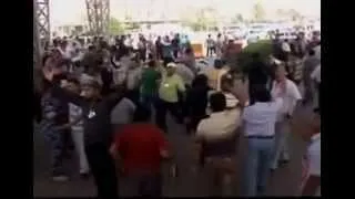 Протест работников нефтедобывающей компании в Ираке