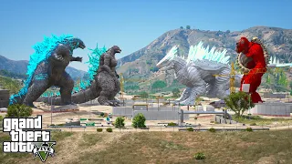 Godzilla x Godzilla Minus One vs Scarking x Titanus Shimo - The New Empire ( GTA V Mods )