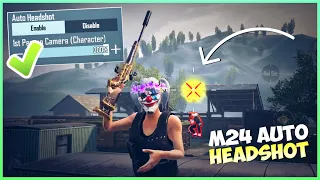 🔥New ! M24 auto headshot trick in bgmi/pubg | How to headshot with M24 in tdm | M24 tdm tips