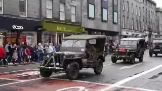 Armed Forces Day 2016 - Vintage British & American military vehicles parade in Aberdeen