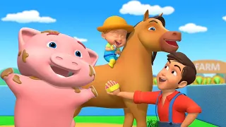 Farmer In The Dell, Animal Cartoon - Nursery Rhyme for Preschoolers