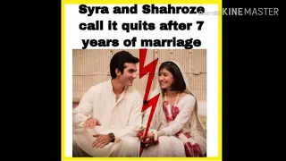 celebrity couple syra shehroz and shehroz sabzwari have separated. Divorced