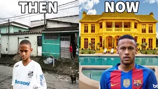 10 Footballers Houses - Then and Now - Ronaldo, Neymar, Messi, ...etc