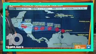 Tracking the Tropics: Tropical Depression 13 likely to become tropical storm Friday