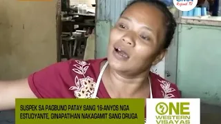 One Western Visayas: Suspek nga Nagpangbuno, High sa Druga?