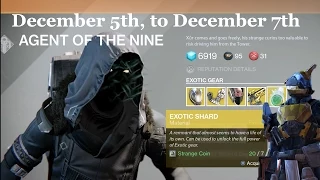 Destiny - Xur Agent of the Nine Location - December 5th, to December 7th