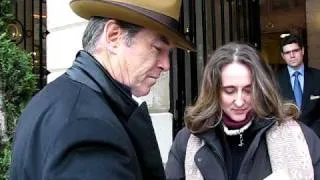 Pierce Brosnan signing autographs in Paris February 2010