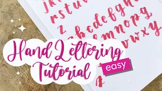 HAND LETTERING EASY TUTORIAL | Lettering for beginners | real time