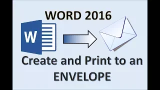 Word 2016 - Printing an Envelope - How To Print Address on Envelopes From Printer in HP Canon Epson