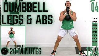 Dumbbell Legs Workout w/ Abs - 20 Minute Dumbbell Home Workout