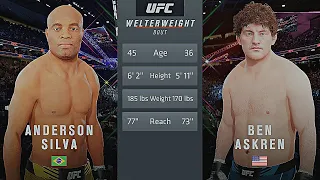 Anderson Silva Vs. Ben Askren : UFC 4 Gameplay (Legendary Difficulty) (AI Vs AI) (PS5)