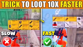 TRICK TO LOOT 10X FASTER 🔥 (SECRET TRICK) | PUBG MOBILE TIPS AND TRICKS