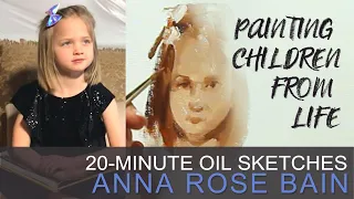 20 Minute Painting! A Child's Portrait from Life in Monochrome