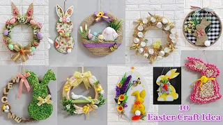 10 Economical Easter Bunny wreath made with simple materials | DIY Low budget Easter décor idea 🐰47