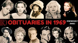 Obituaries in 1969-Famous Celebrities/personalities we've Lost in 1969 - Eps -1