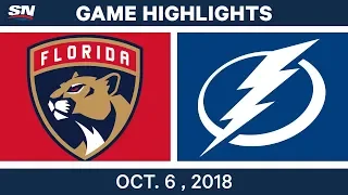 NHL Highlights | Panthers vs. Lightning - Oct. 6, 2018