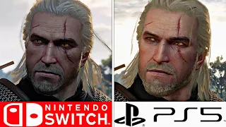 The Witcher 3 Nintendo Switch vs PS5 Graphics Comparison