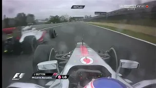 Jenson Button onboard overtake on Lewis Hamilton Brazilian GP 2012
