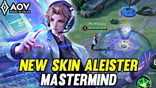 AOV : NEW SKIN ALEISTER MASTERMIND GAMEPLAY - ARENA OF VALOR LIÊNQUÂNMOBILE ROV