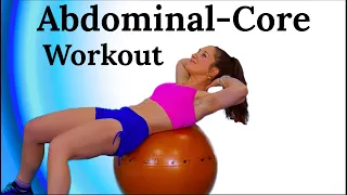 Best Abs Workout. Stability Ball Abdominal Exercises. Core Workout Strength Training Fitness Ball.