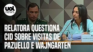 Eliziane pergunta a Mauro Cid sobre visita de Pazuello e Wajngarten e CPI tem confusão: 'Lamentável'