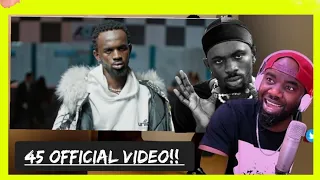 Nigeria 🇳🇬Reacts to Black Sheriff - 45 (Official music video) Reaction!!