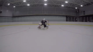 Тренировка Хоккейного Вратаря.Толчки ногами.Goalie School