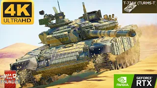 T-72AV TURMS War Thunder Gameplay 4K UHQ|T-72 TURMS Satisfying Kills | T-72AV TURMS-T Experience 4K