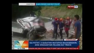 BP: Isa patay, 5 sugatan matapos maaksidente ang sinasakyan nilang elf truck