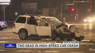 2 dead, 5 other injured in high-speed car crash