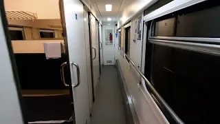 First Class Compartment of a Night Train in Ukraine