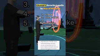 ChatGPT favorite 5 spells in War of Wizards 🧐#ChatGPT #warofwizards #chatgpt3 #vr #gaming #oculus l