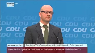 Aus den Parteien: CDU-Generalsekretär Peter Tauber am 26.01.2015