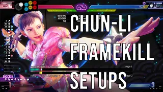 [SF6] Chun Li Framekill Setups (meaty, throw, plus frames, links)