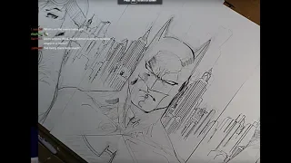 BATMAN! CATWOMAN! JOKER! Triptypch for Charity! Art Stream with Jim Lee Part 1 of 3