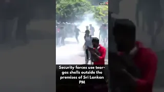 Protestors Throw Tear Gas Shells Outside Ranil Wickremesinghe's House | Sri Lanka Crisis | #Shorts