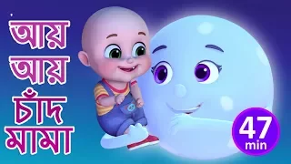 আয়  আয়  চাঁদ মামা  - Aye Aye Chand Mama -  Bengali Rhymes for Children | Jugnu Kids Bangla