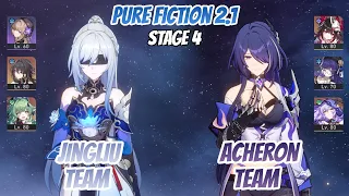 Jingliu Herta & Acheron x Sparkle Pure Fiction Stage 4 (3 Stars) | Honkai Star Rail