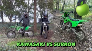 KX85 VS SURRON ULTRA BEE (Forest track)