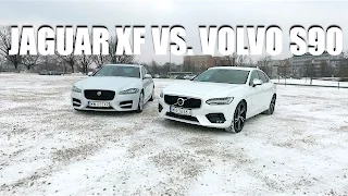 Side by side comparison - Volvo S90 T6 Polestar vs. Jaguar XF 3.0d R-Sport (ENG)