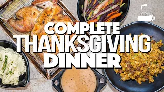 COMPLETE STEP BY STEP GUIDE TO COOKING THANKSGIVING DINNER (ANYONE CAN DO IT!) | SAM THE COOKING GUY