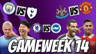 MY 2023/24 GAMEWEEK 14 PREMIER LEAGUE PREDICTIONS!!!