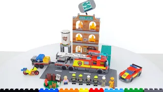 LEGO City Fire Brigade set 60321 review! Good gimmicks & use of space, plain designs & high price