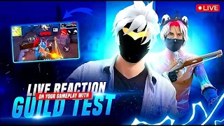 GUILD TEST LIVE I 1 VS 2  I REACTION YOUR GAMEPLY I TROJAN IZ LIVE #classyfreefire #nonstopgaming